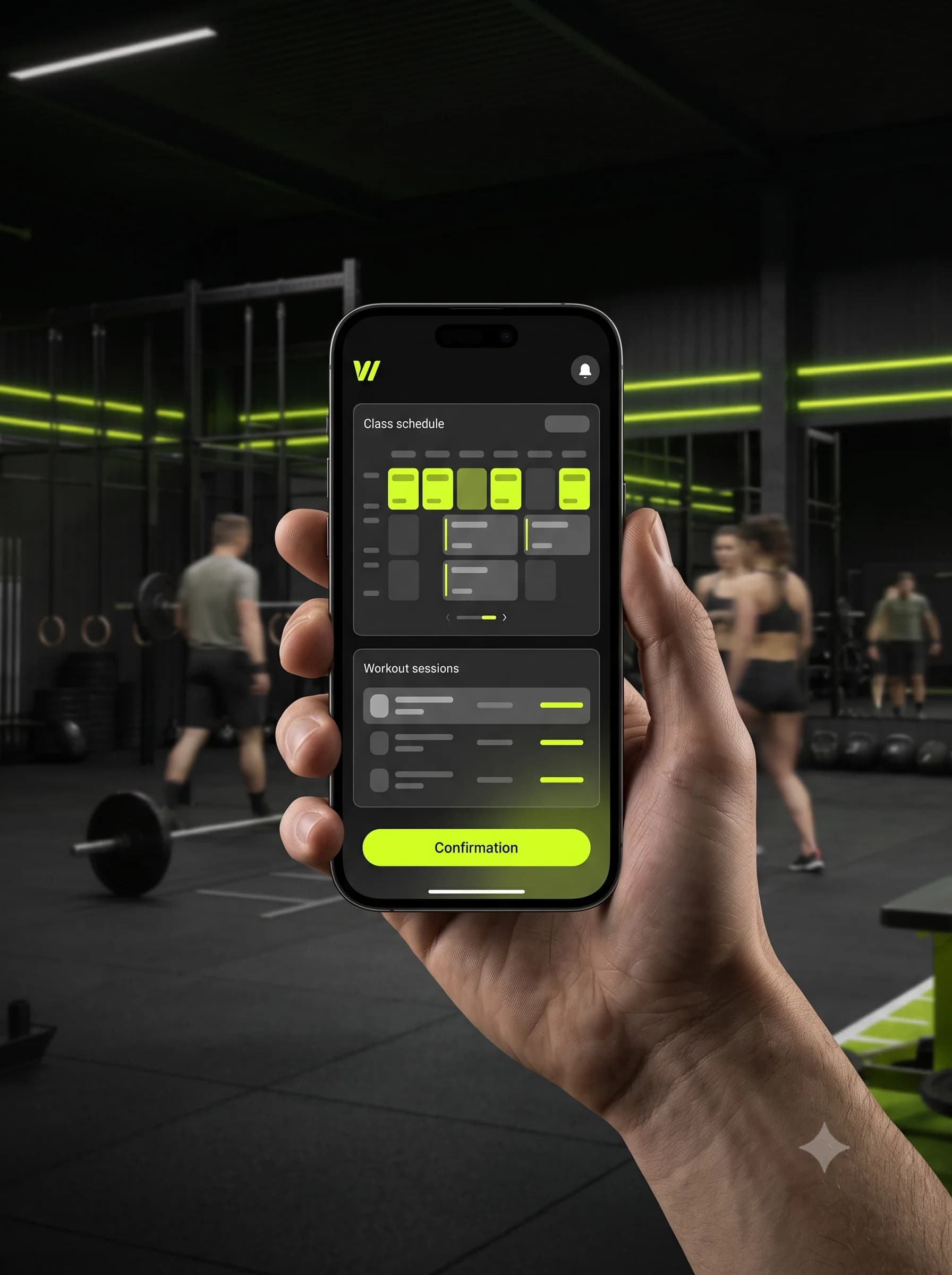 Mobile class booking for gym members